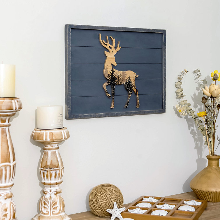 Millwood Pines Forest Deer Wood Wall Decor & Reviews Wayfair Canada